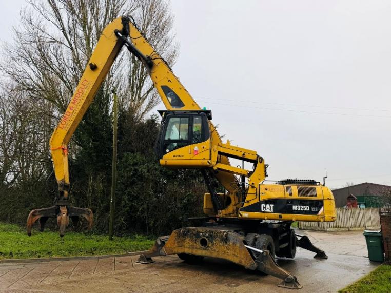 CATERPILLAR M325D HIGH RISE SCRAP HANDLER*C/W ROTATING SCRAP GRAB*VIDEO*