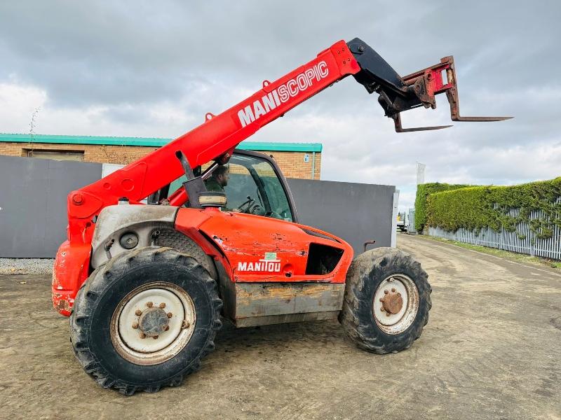 MANITOU MT732 TELEHANDLER*C/W PALLET TINES*VIDEO*