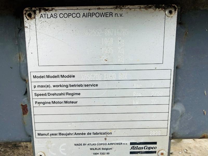 ATLAS COPCO XAS67 TOWABLE AIR COMPRESSOR*C/W DEUTZ ENGINE*VIDEO*