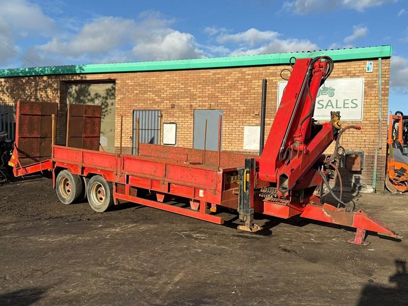 HERBST 19 TONNE LOW LOADER TRAILER*C/W ATLAS AK100.1 CRANE*VIDEO*