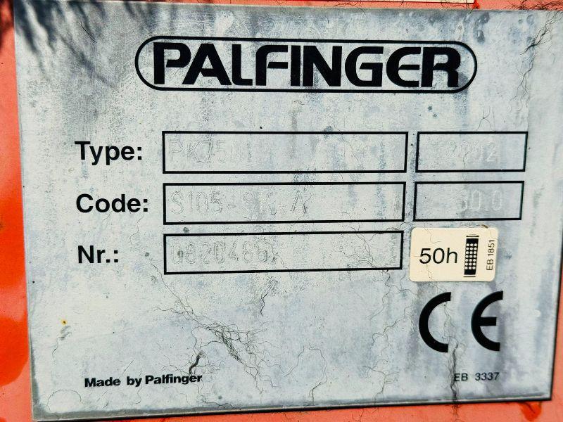 PALFINGER PK7501 HIAB CRANE*C/W SUPPORT LEGS*VIDEO*