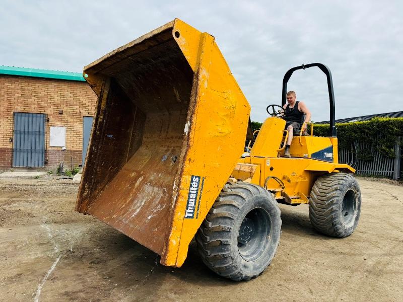 THWAITES 7 TONNE STRAIGHT TIP DUMPER*C/W PERKINS ENGINE*VIDEO*