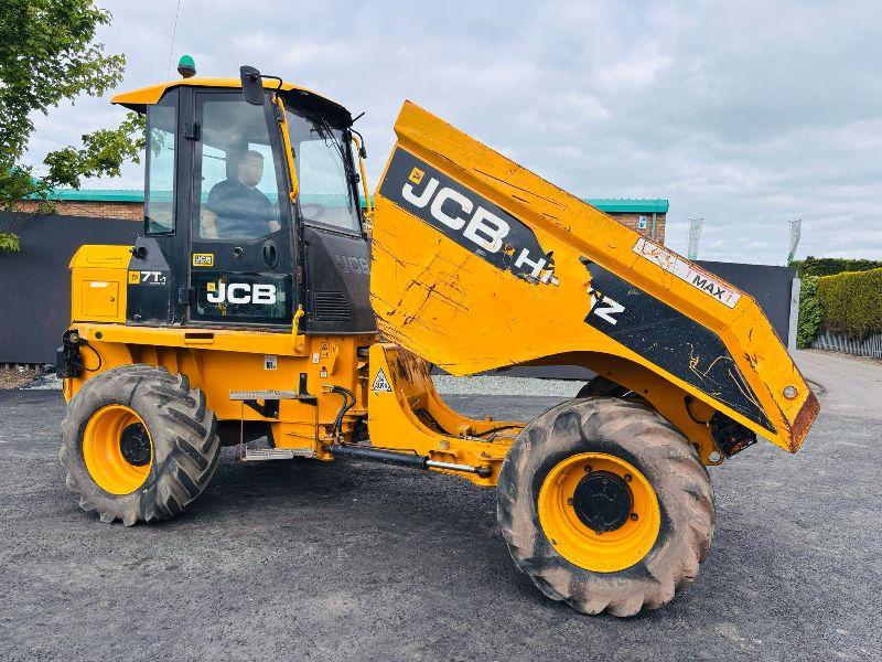 JCB 7FT 7 TONNE STRAIGHT TIP DUMPER* READING 1285 HOURS*YEAR 2018*VIDEO*