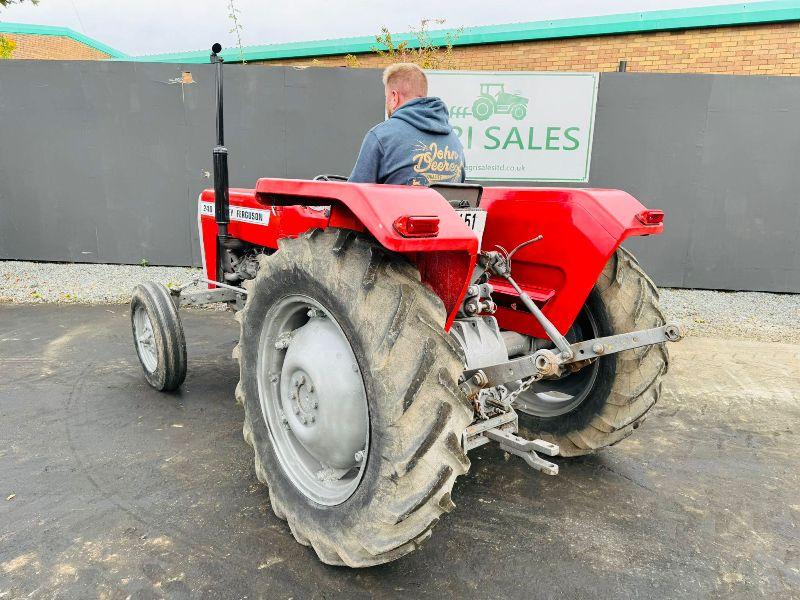 MASSEY FERGUSON 240 TRACTOR*C/W REAR LINKAGE AND PTO*VIDEO*