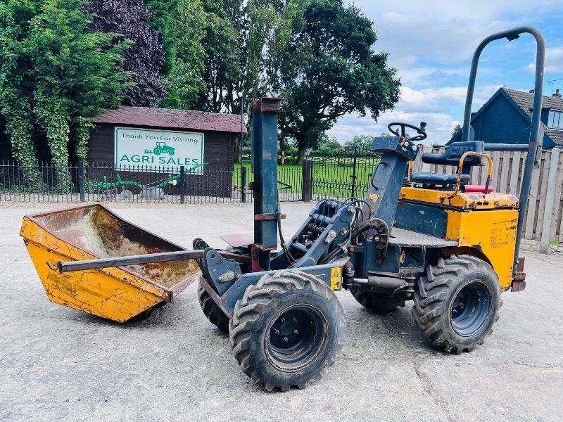 TEREX 4WD DUMPER *4 CYL KUBOTA ENGINE* C/W SKIP AND HYDRAULIC LOG SPLITTER*VIDEO* 