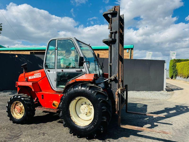 MANITOU M26-4 3 STAGE MASTED FORKLIFT*C/W PALLET TINES*VIDEO*