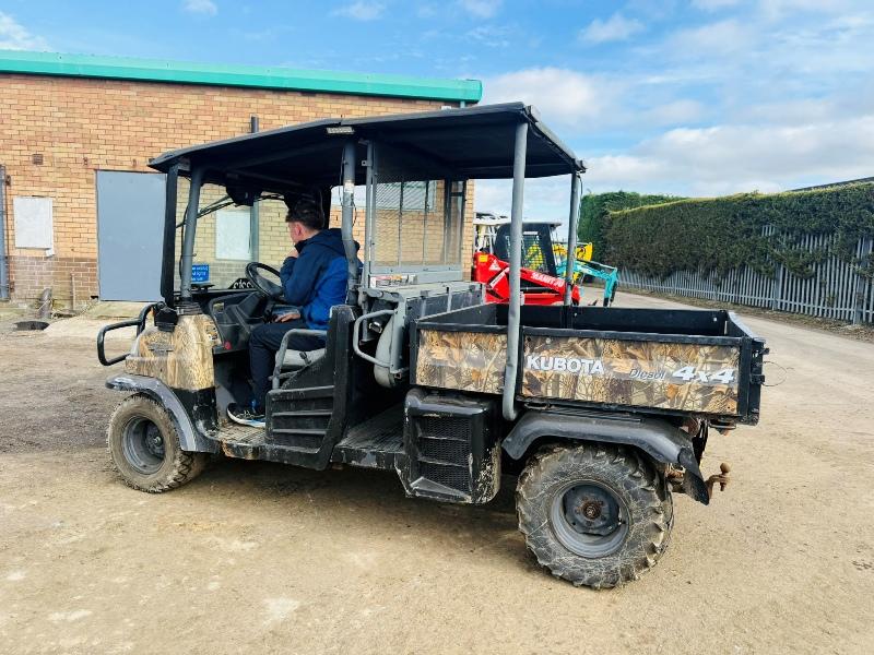 KUBOTA RTV 1140 CPX* C/W HYDRAULIC TIP*YEAR 2014*VIDEO*