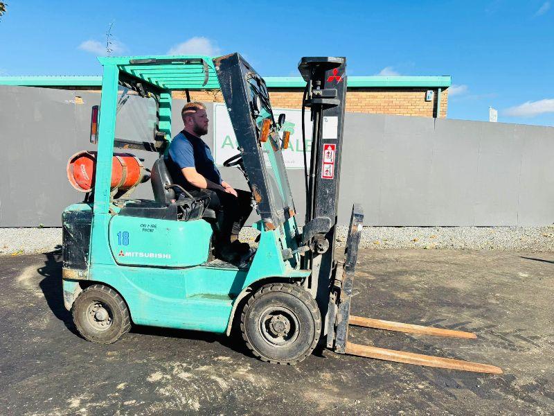 MITSUBISHI CASCADE SIDESHIFT FORKLIFT*C/W PALLET TINES*VIDEO*