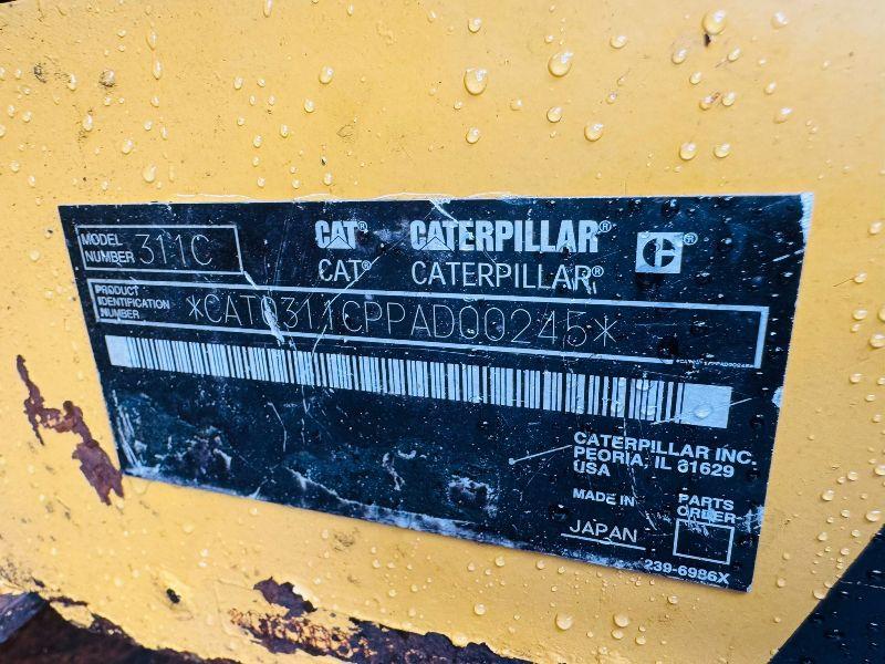 CATERPILLAR 311C TRACKED EXCAVATOR*C/W QUICK HITCH*VIDEO*