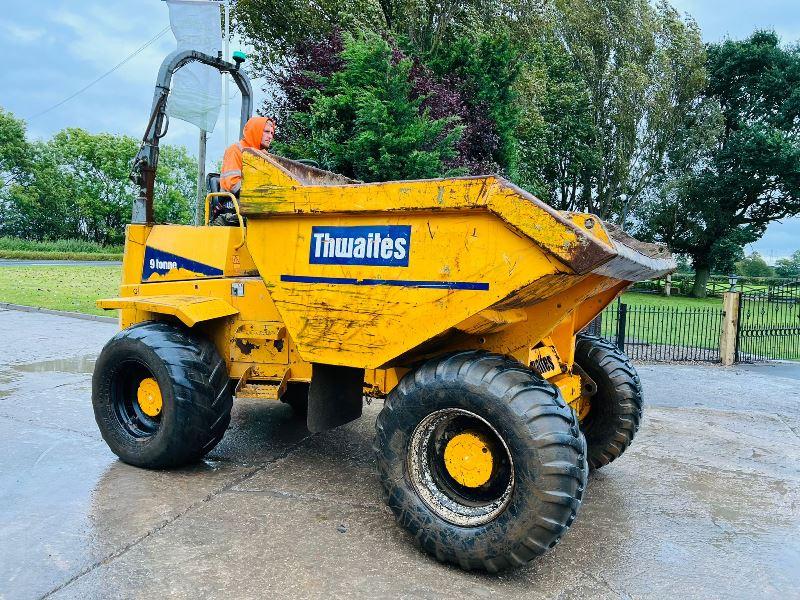 THWAITES 9 TON 4WD DUMPER C/W ROLE BAR & PERKINS ENGINE *VIDEO*
