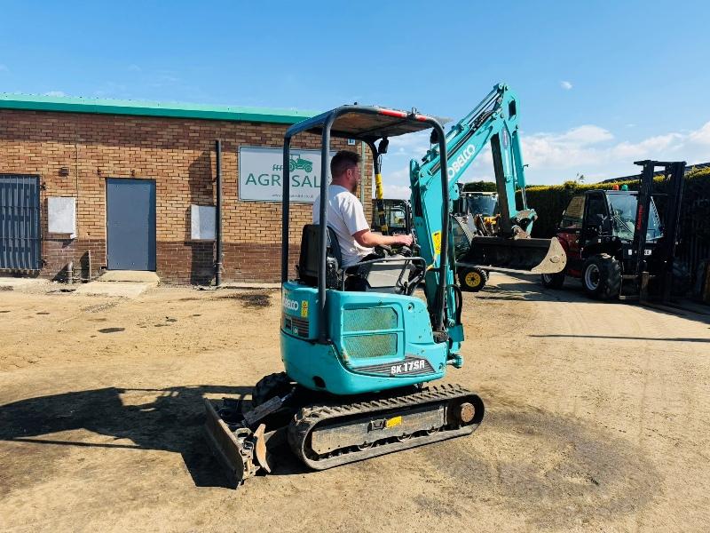 KOBELCO SK17SR-5 EXCAVATOR*YEAR 2016*C/E BUCKET*VIDEO*