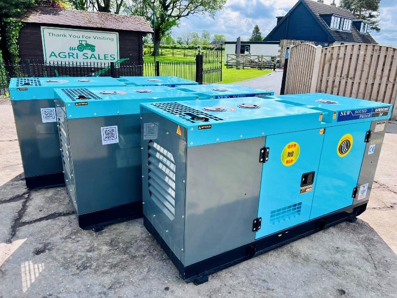 BRAND NEW KAWAKENI KK50 50KVA SILENT RUN GENERATOR *YEAR 2023, 2 REMAINING*VIDEO*