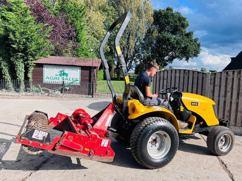 JCB 323HST 4WD TRACTOR *256 HOURS* C/W FRONT WEIGHTS & ROTOVATOR *VIDEO*