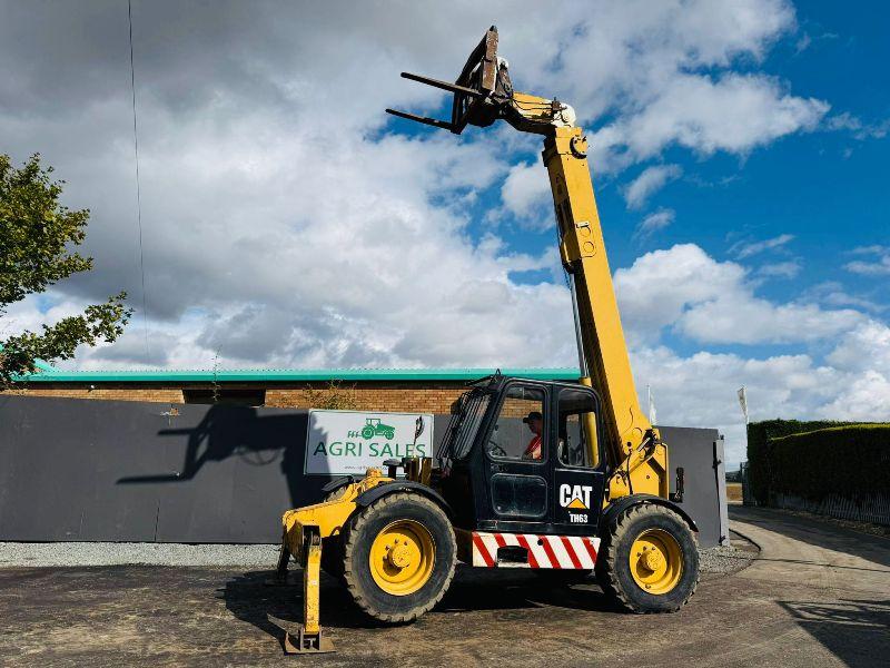 CATERPILLAR TH63 TELEHANDLER*C/W JACK LEGS*VIDEO*