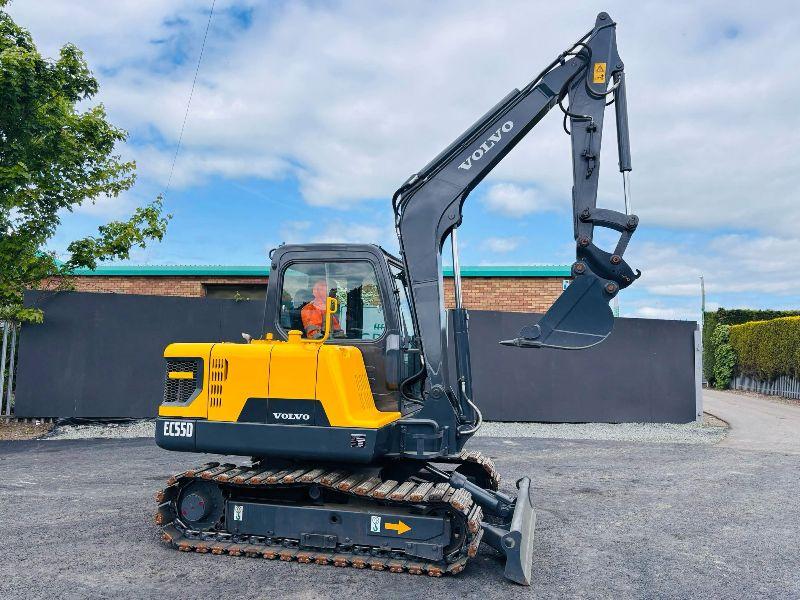 VOLVO EC55D RUBBER BLOCK TRACKS EXCAVATOR *YEAR 2017*C/W BUCKET*VIDEO*