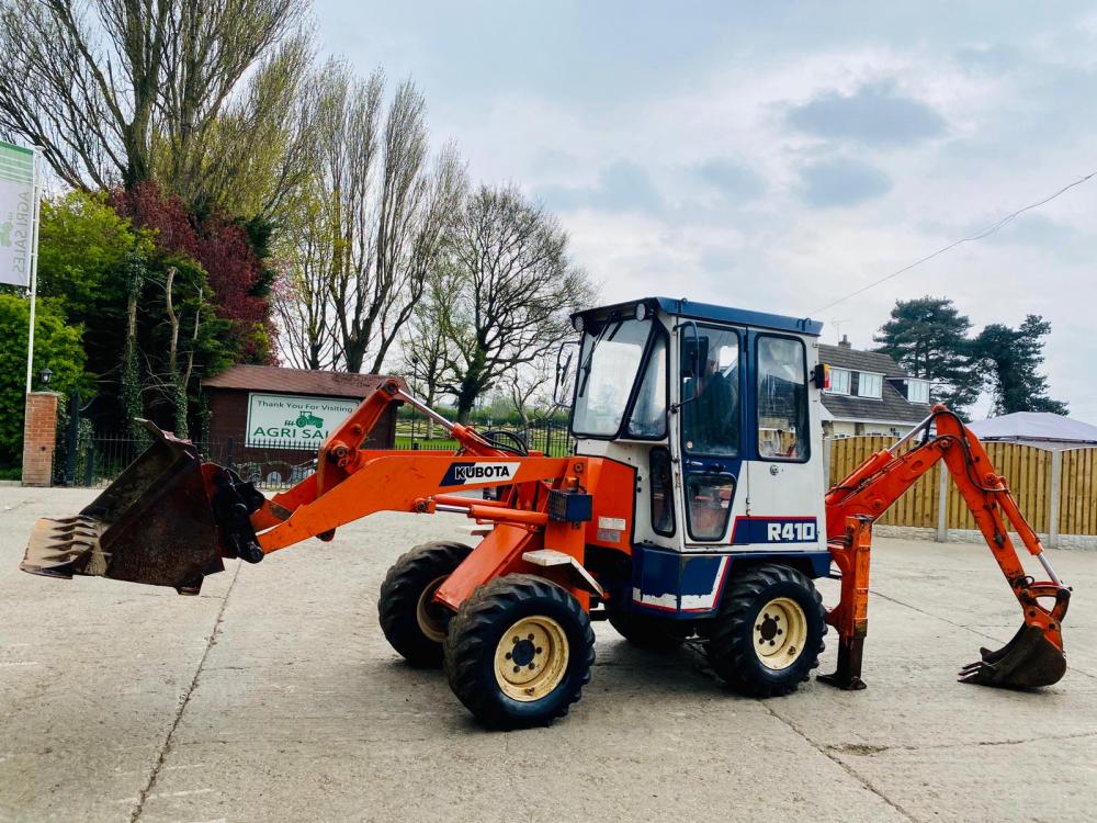 KUBOTA R410 4WD BACK HOE DIGGER C/W REAR BACK ACTOR & FRONT BUCKET