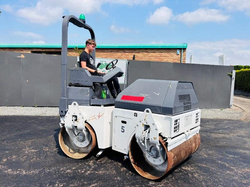BENFORD TV1300 DOUBLE DRUM VIBRATING ROLLER*C/W SAFETY FRAME*VIDEO*