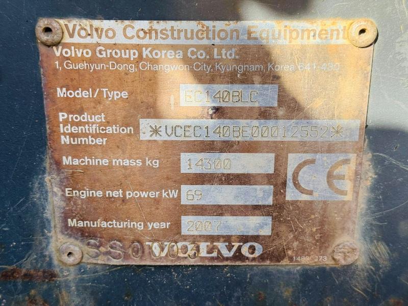 VOLVO EC140BLC TRACKED EXCAVATOR *C/W BUCKET*