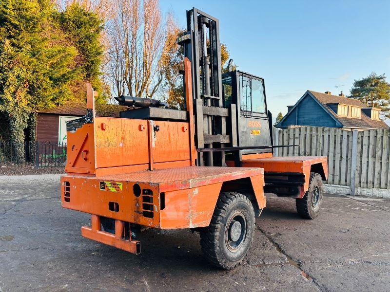 BOSS 556HH SIDE LOADING FORKLIFT C/W 2 STAGE MAST *VIDEO*