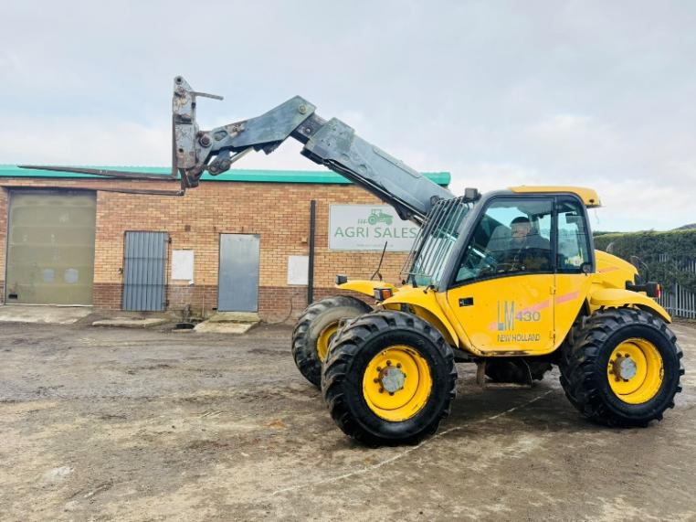 NEW HOLLAND LM430 TELEHANDLER*C/W PALLET TINES*VIDEO*