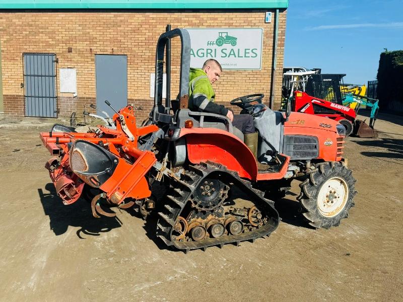 KUBOTA KB18 HALF TRACK COMPACT TRACTOR*C/W ROTOVATOR*VIDEO*