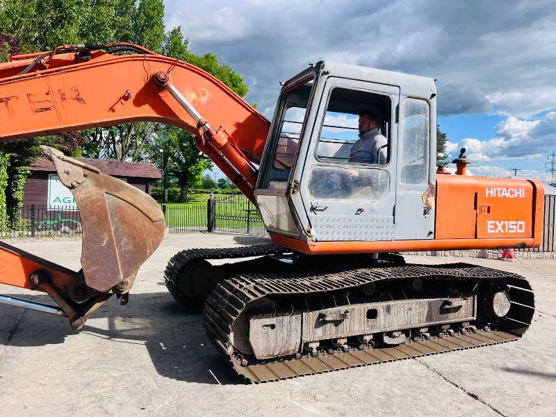 HITACHI EX150 TRACKED EXCAVATOR C/W BUCKET *VIDEO*