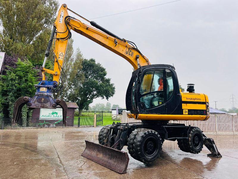 JCB JS130W 4WD WHEELED EXCAVATOR *YEAR 2009* C/W ROTATING SELECTOR GRAB *VIDEO*