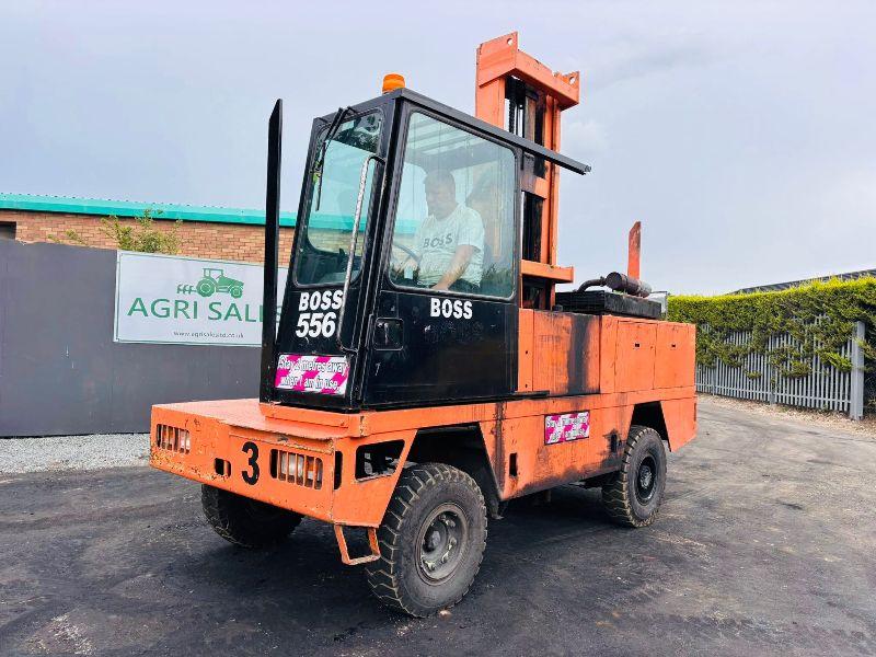 BOSS 556 HH SIDE LOADING FORK LIFT*C/W PALLET TINES*VIDEO*