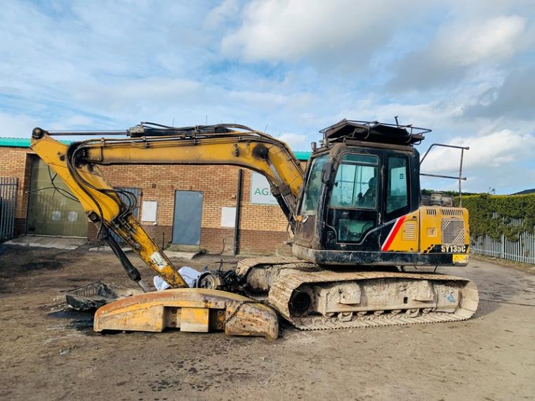 SANY SY135C EXCAVATOR*YEAR 2018*INCOMPLETE SPARES AND REPAIRS*VIDEO*