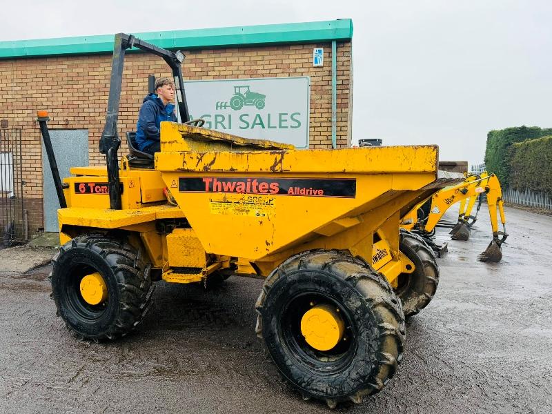THWAITES 6 TONNE DUMPER*C/W PERKINS ENGINE*VIDEO*