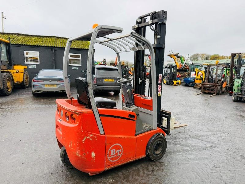 BT C3E150R ELECTRIC FORKLIFT*C/W PALLET TINES*NEEDS CHARGING*VIDEO*