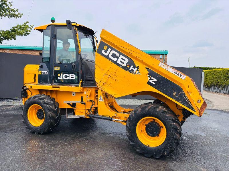 JCB 7FT 7 TONNE STRAIGHT TIP DUMPER* READING 1286 HOURS*YEAR 2018*VIDEO*