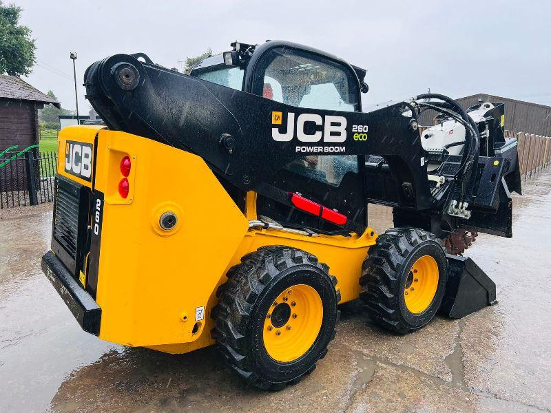 JCB 260 4WD SKIDSTEER *YEAR 2017, ONLY 182 HOURS * C/W WHEEL SAW & BUCKET *VIDEO*