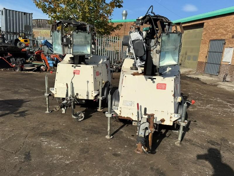 2 X SMC TL90 LIGHTING TOWERS*C/W KUBOTA ENGINES*VIDEO*