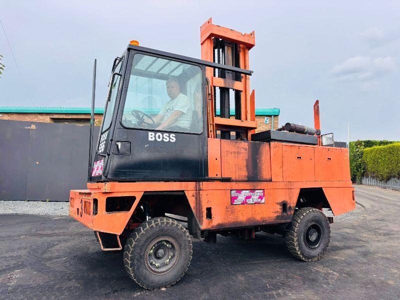 BOSS 556 HH SIDE LOADING FORK LIFT*C/W PALLET TINES*VIDEO*