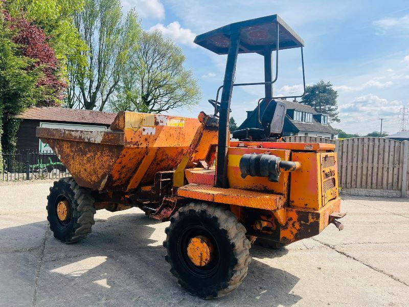 THWAITES 5 TON 4WD DUMPER C/W ROLE BAR & CANOPY *VIDEO*