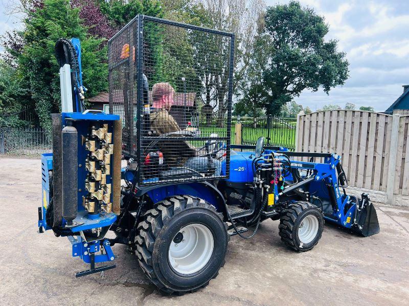 SONALIKA T2A 4WD TRACTOR *ONLY 26 HOURS* C/W LOADER, BUCKET & FLAIL CUTTER *VIDEO*