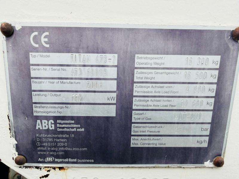 ABG TITAN 473-2 TARMAC PAVER*C/W DEUTZ ENGINE*VIDEO*