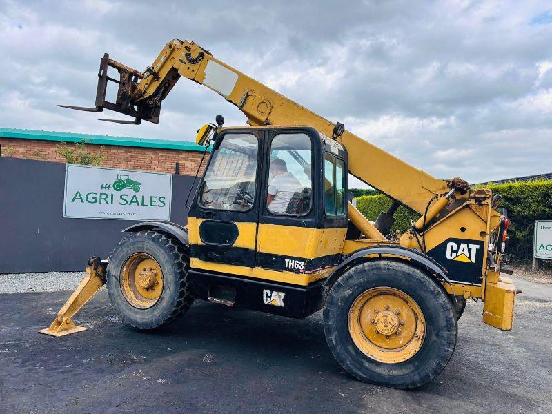 CATERPILLAR TH63 4WD TELEHANDLER *C/W SWAY & PALLET TINES*VIDEO*
