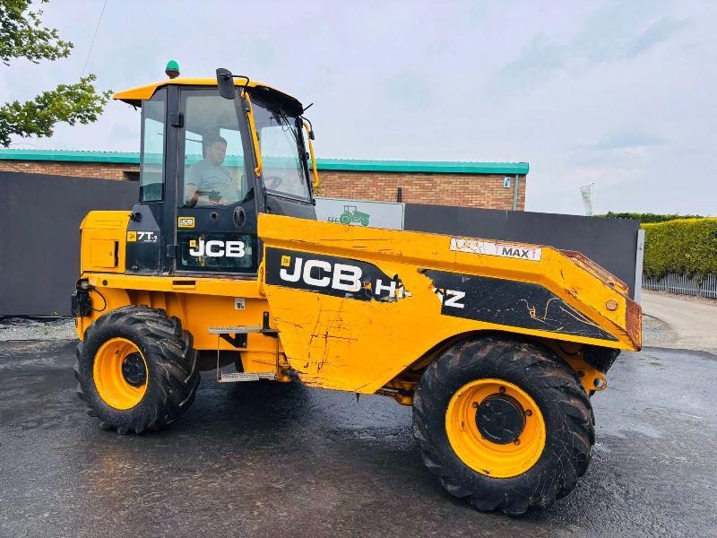 JCB 7FT 7 TONNE STRAIGHT TIP DUMPER* READING 1286 HOURS*YEAR 2018*VIDEO*