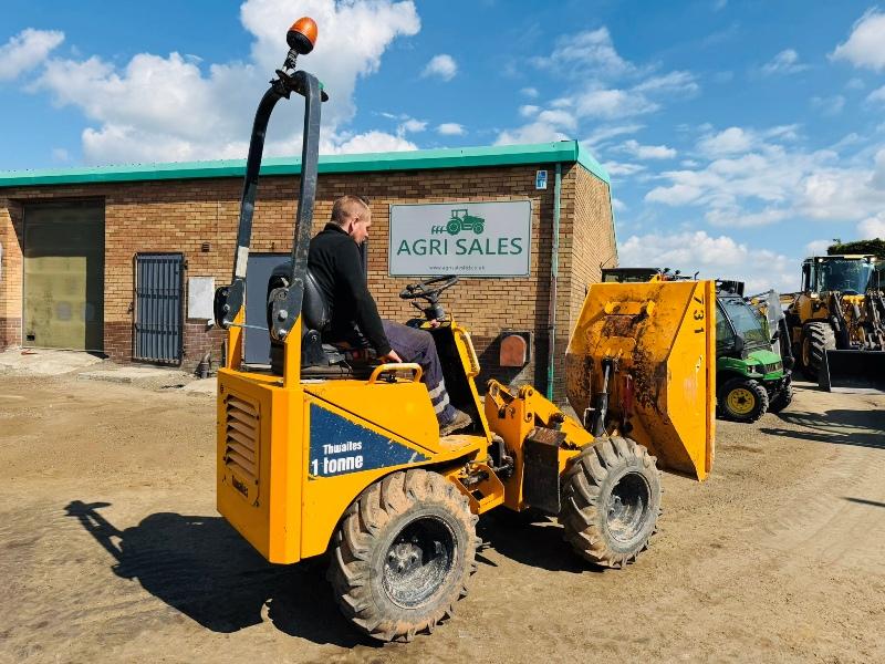 THWAITES 1 TONNE HIGH TIP DUMPER*YEAR 2019*ONLY 1504 HOURS*VIDEO*