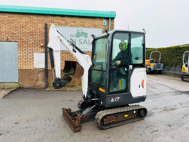 BOBCAT E17 EXCAVATOR*1503 HOURS*YEAR 2019*C/W BUCKET*VIDEO*
