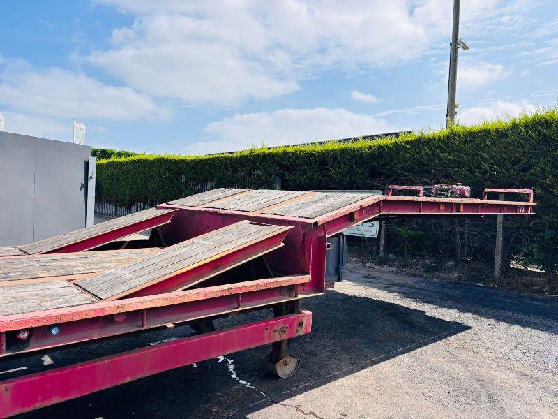 DENNISON DFM 25A FLATBED TRAILER*C/W TUCK AWAY NECK RAMPS*VIDEO*