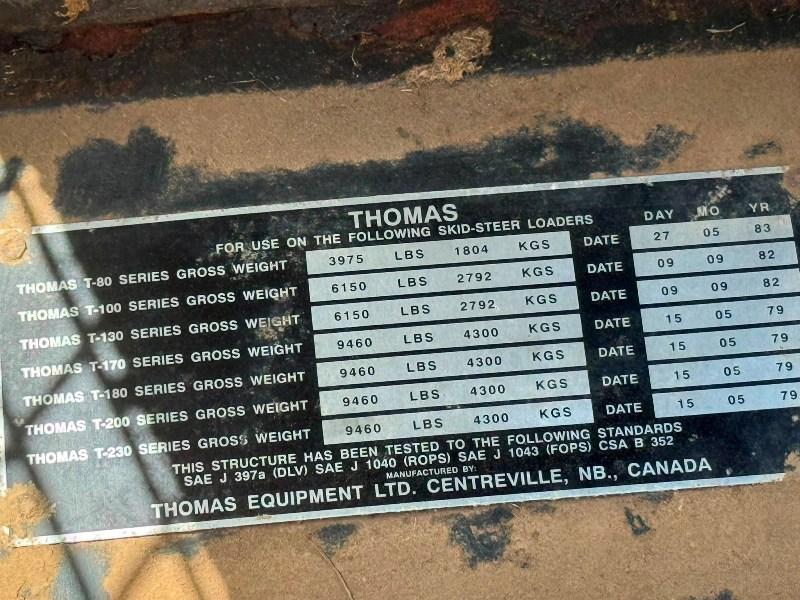THOMAS T80 SKIDSTEER*C/W BUCKET*VIDEO*