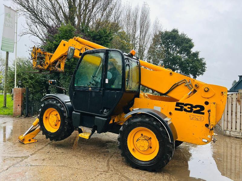 JCB 532-120 4WD TELEHANDLER *12 METERS, 6957 HOURS* C/W PALLET TINES *VIDEO*