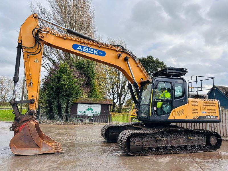 SANY SY215C TRACKED EXCAVATOR *YEAR 2017* C/W QUICK HITCH & BUCKET *VIDEO*