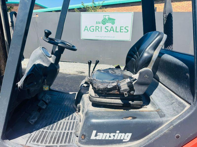 LINDE H25D-03 CONTAINER SPEC FORKLIFT*ONLY 3798 HOURS*VIDEO*