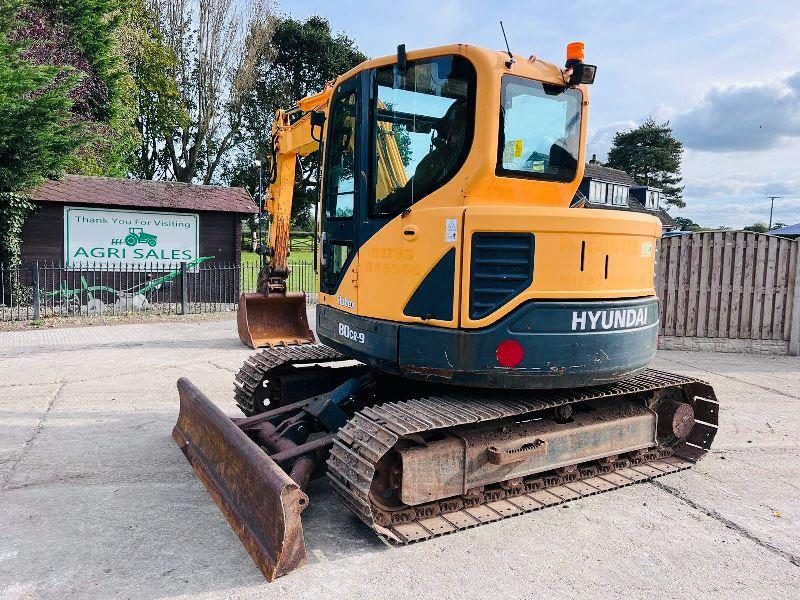 HYUNDIA ROBEX 80CR-9 EXCAVATOR *YEAR 2011, 4771 HOURS* C/W QUICK HITCH *VIDEO*