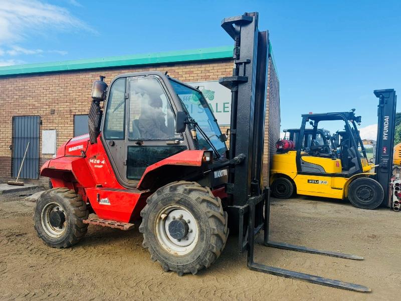 MANITOU M26-4 ROUGH TERRAIN FORKLIFT*YEAR 2016*C/W PALLET TINES*VIDEO*