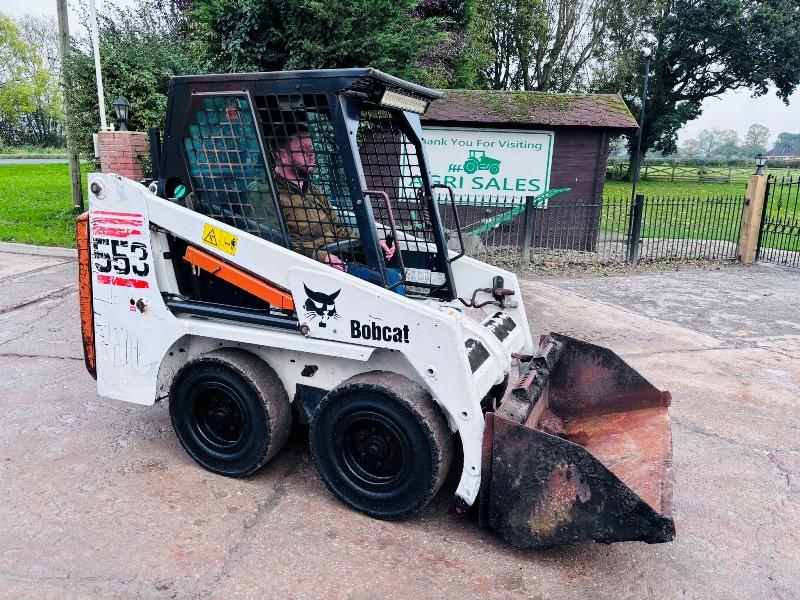  BOBCAT 553 SKIDSTEER *ONLY 1063 HOURS* C/W BUCKET *VIDEO*